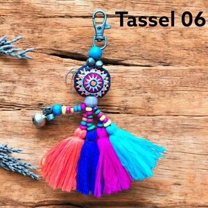 Vibrant Multicolor Tassel Keychain